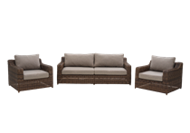 Glendon lounge sæt Brun med all weather hynder